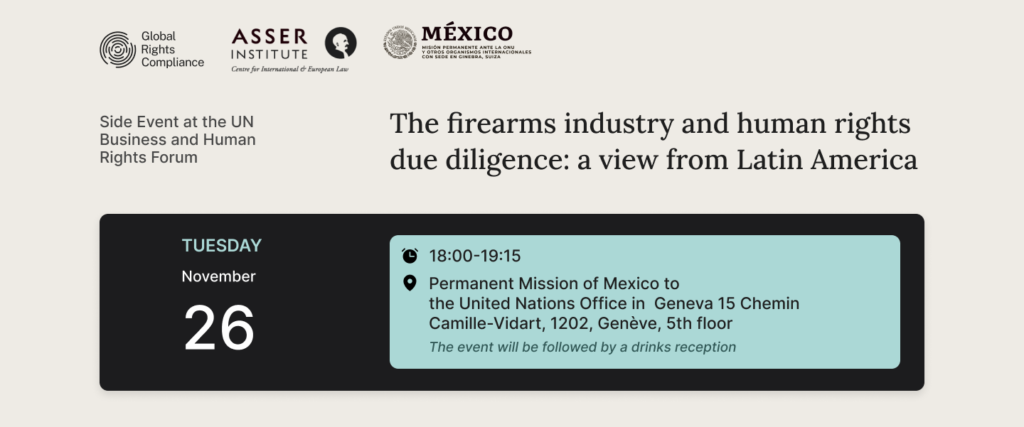 The firearms industry and human rights due diligence: a view from Latin America – Side event at the UN Business and Human Rights Forum